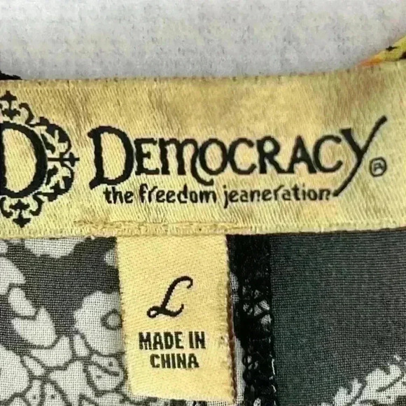 Democracy Kimono / Sheer Cardigan Colorful Women’s Size Large - Picture 5 of 9